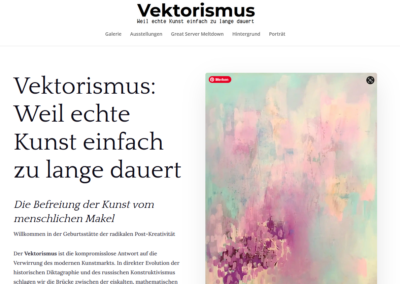 Vektorismus – weil echte Kunst einfach zu lange dauert